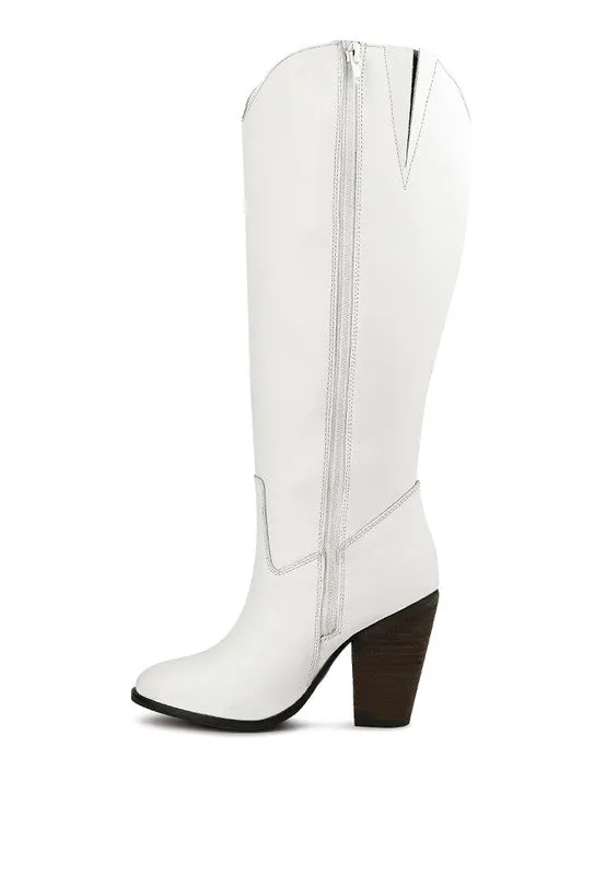 Blue Storm Suede Leather Calf Boots
