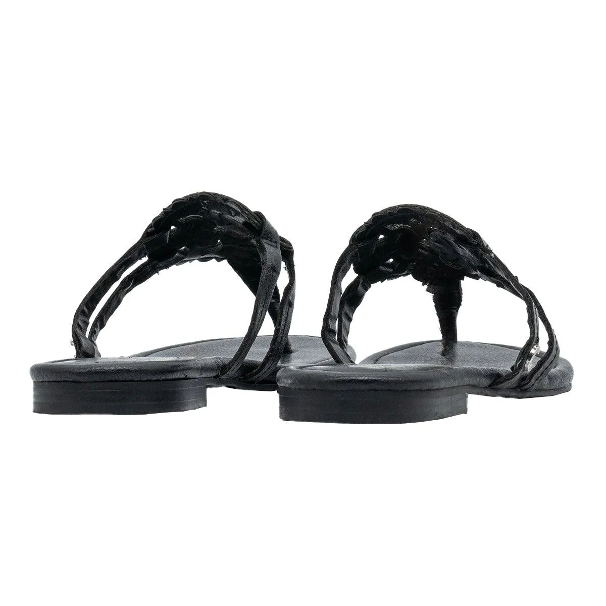 Circus Ny By Sam Edelman Clara Flat Sandals Leather Black Colour For Women