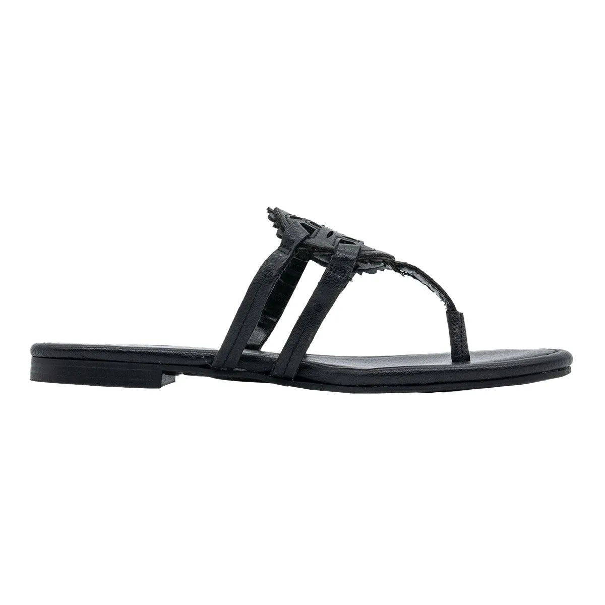 Circus Ny By Sam Edelman Clara Flat Sandals Leather Black Colour For Women