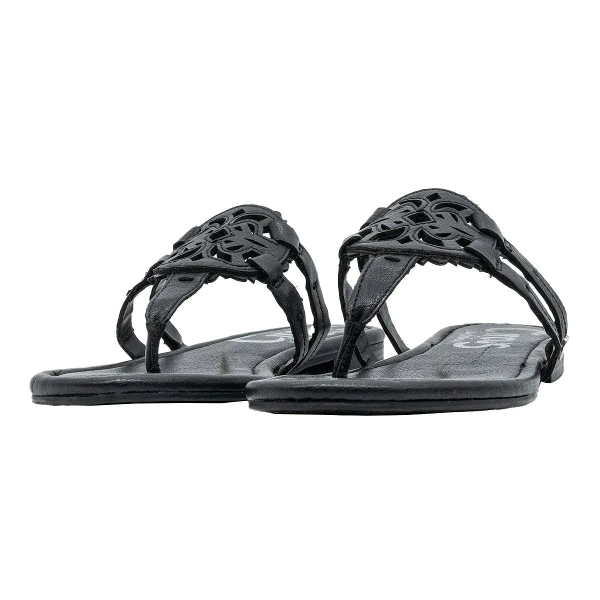 Circus Ny By Sam Edelman Clara Flat Sandals Leather Black Colour For Women