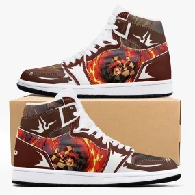 Demon Slayer Tanjiro Brown White JD1 Mid Anime Shoes