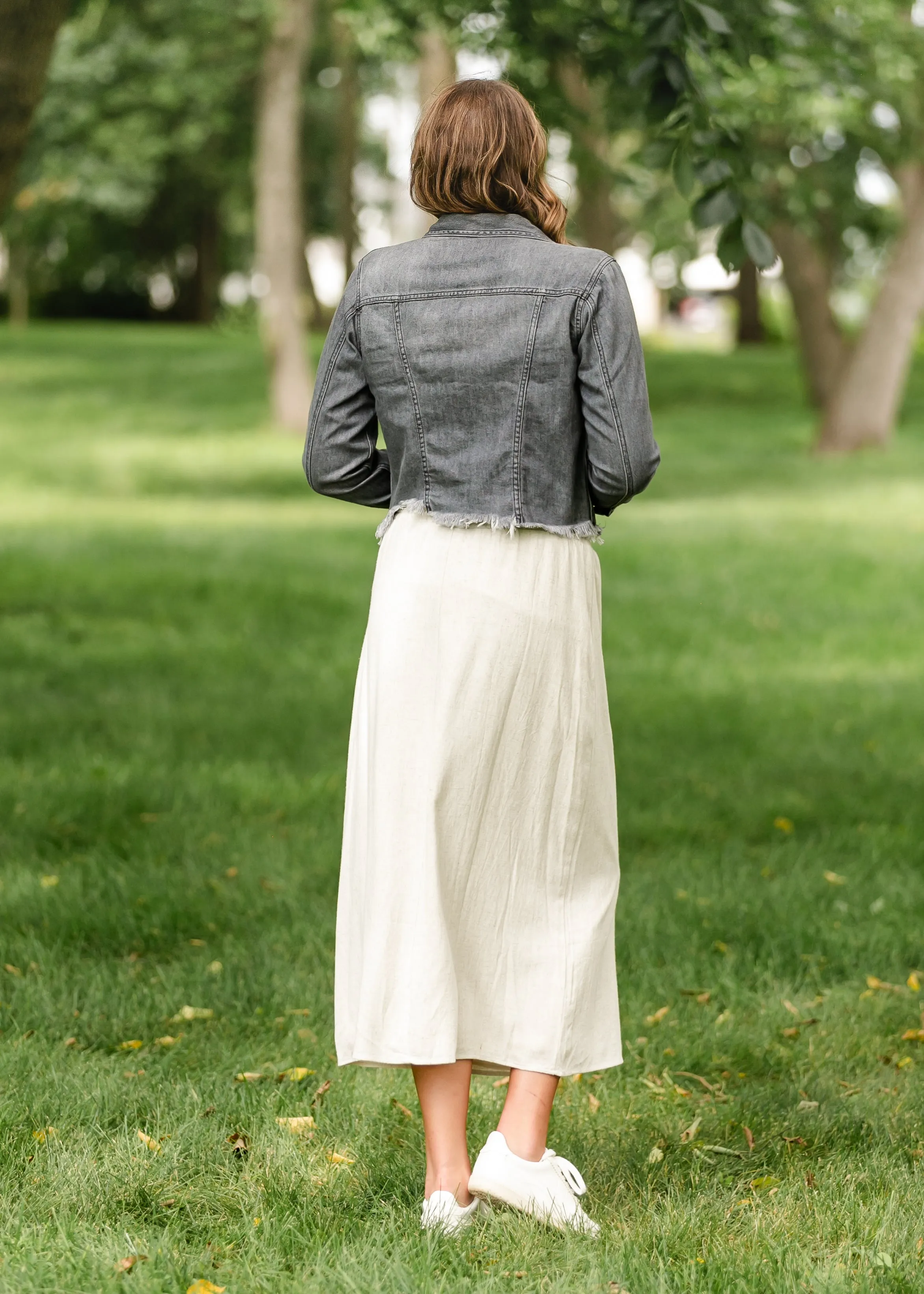 Essential Linen Drawstring Maxi Skirt - FINAL SALE
