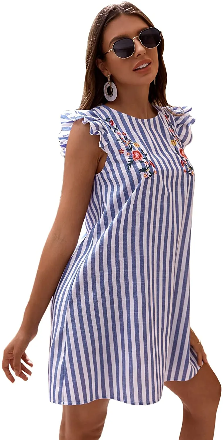 Floral Embroidery Dress