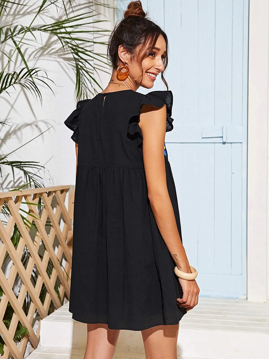 Floral Embroidery Dress