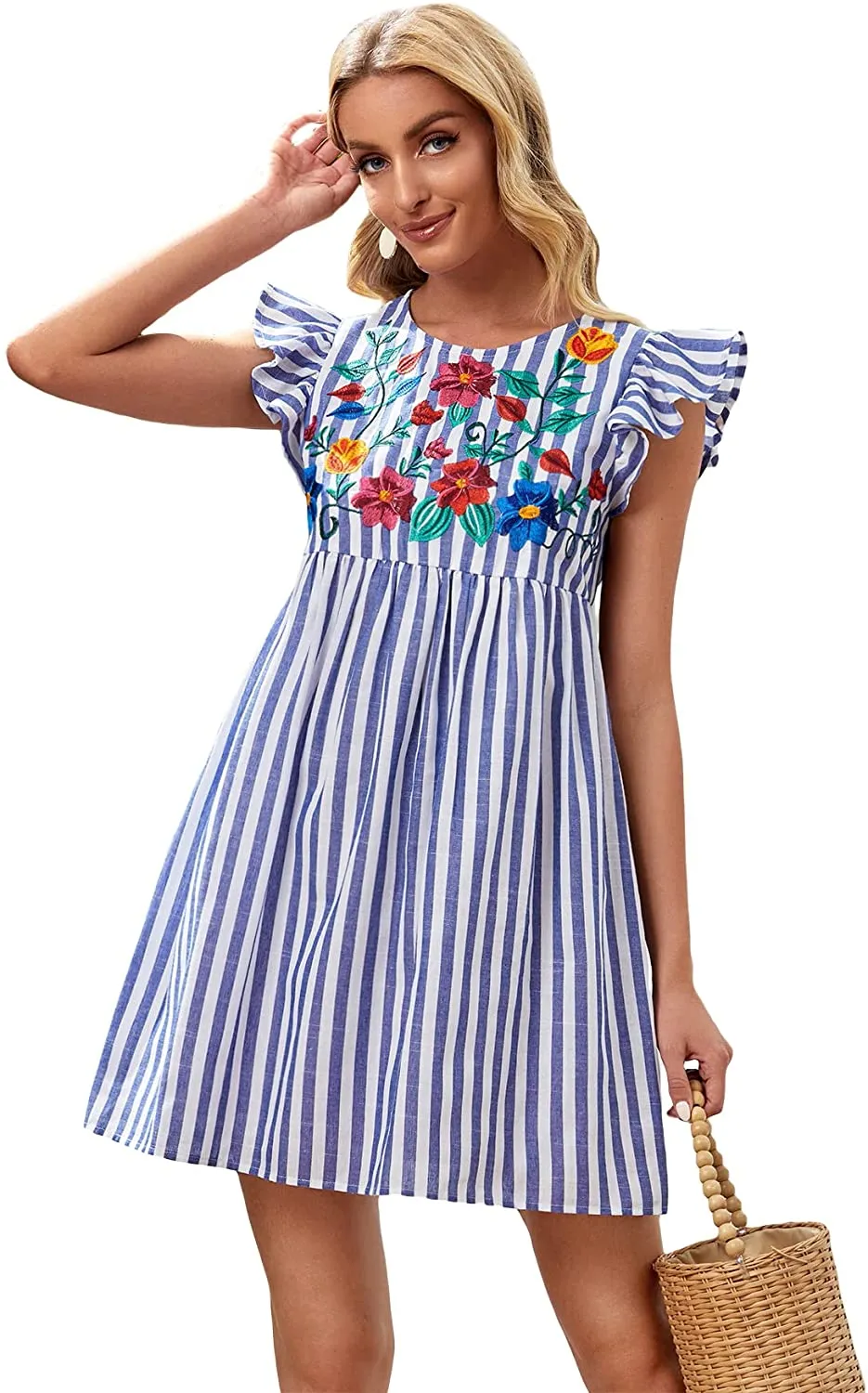Floral Embroidery Dress