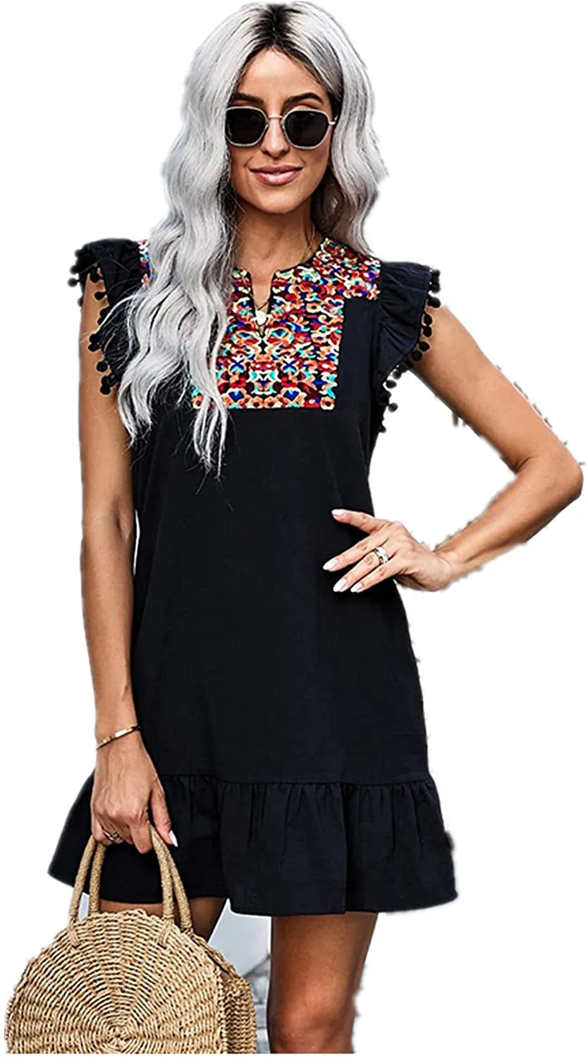 Floral Embroidery Dress