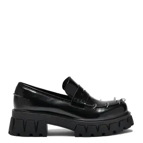Gensai Men's Cyber Punk Loafers-Black-Size 12-Clearance
