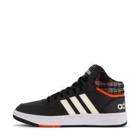 Hoops 3.0 Mid Lifestyle Basketball Classic Vintage Shoes Core Black / Chalk White / Grey Two