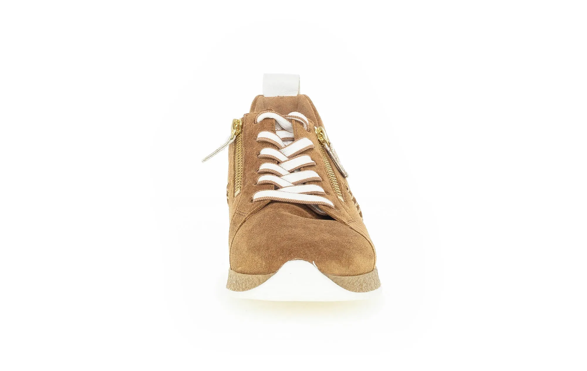Sneakers cognac en suède