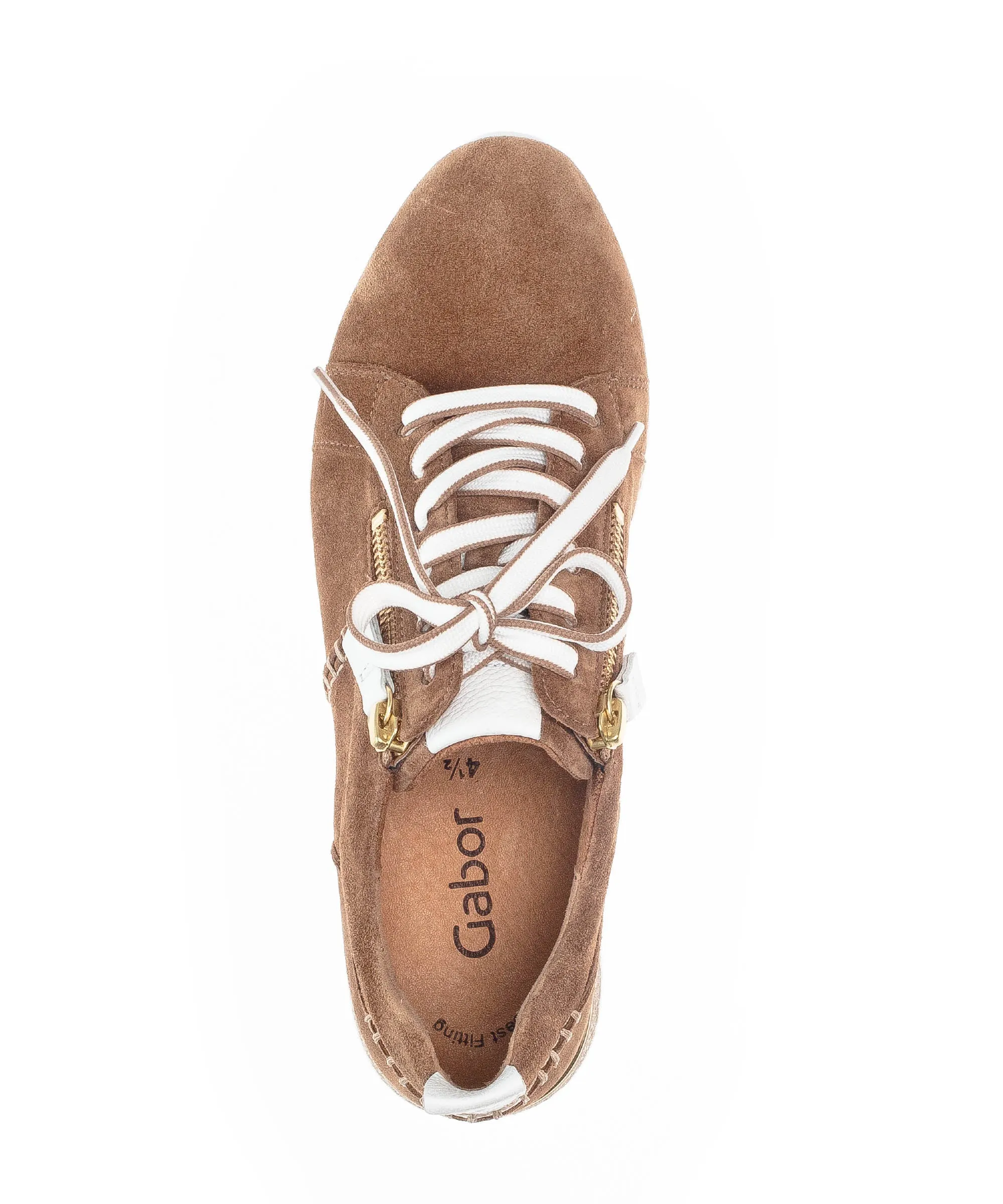 Sneakers cognac en suède
