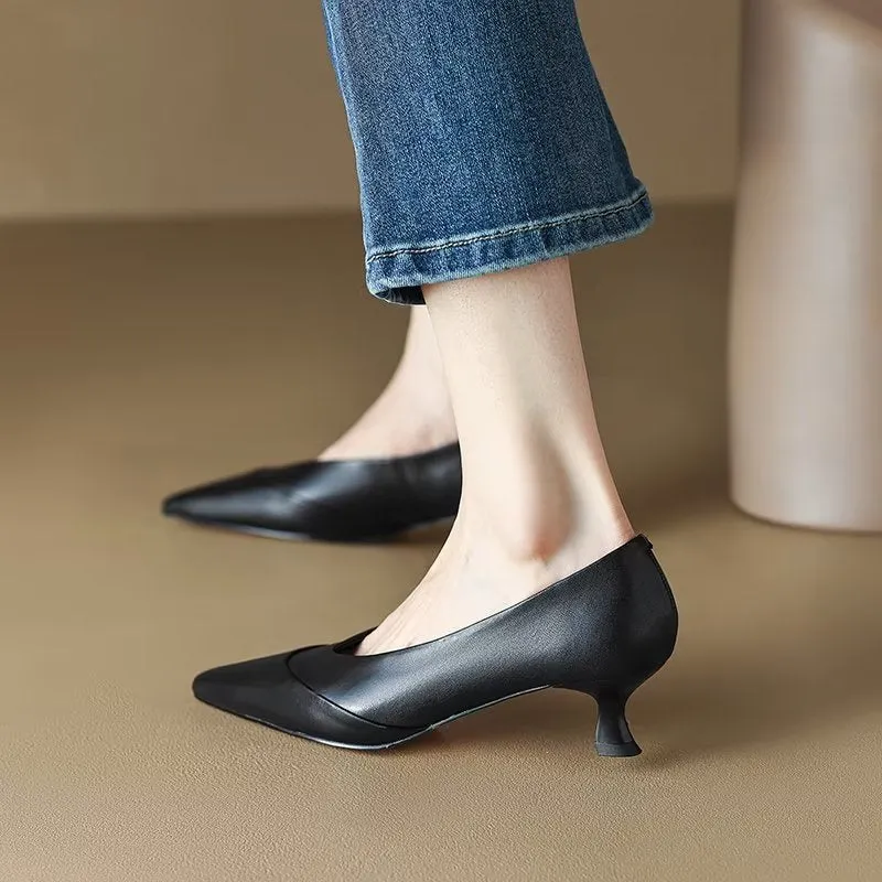 Veltique Chic Slide Heels
