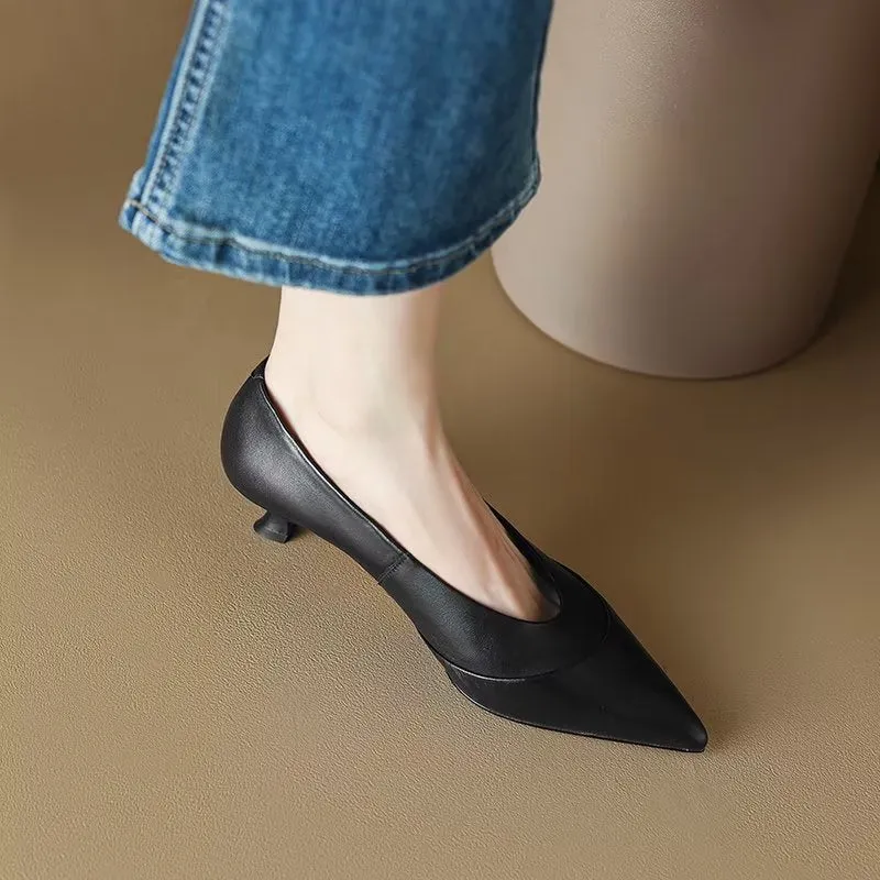 Veltique Chic Slide Heels