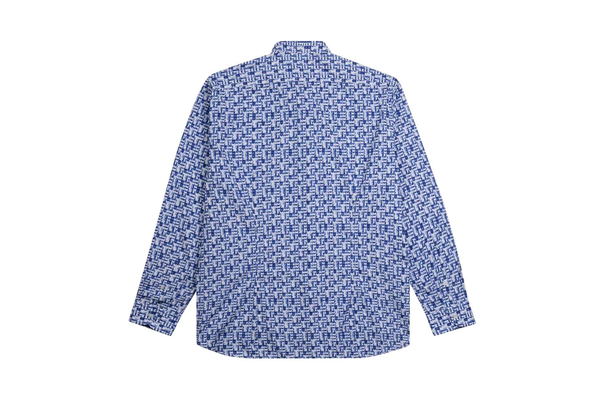 Zilli Cotton Shirt in Blue with Distinctive Fancy Print