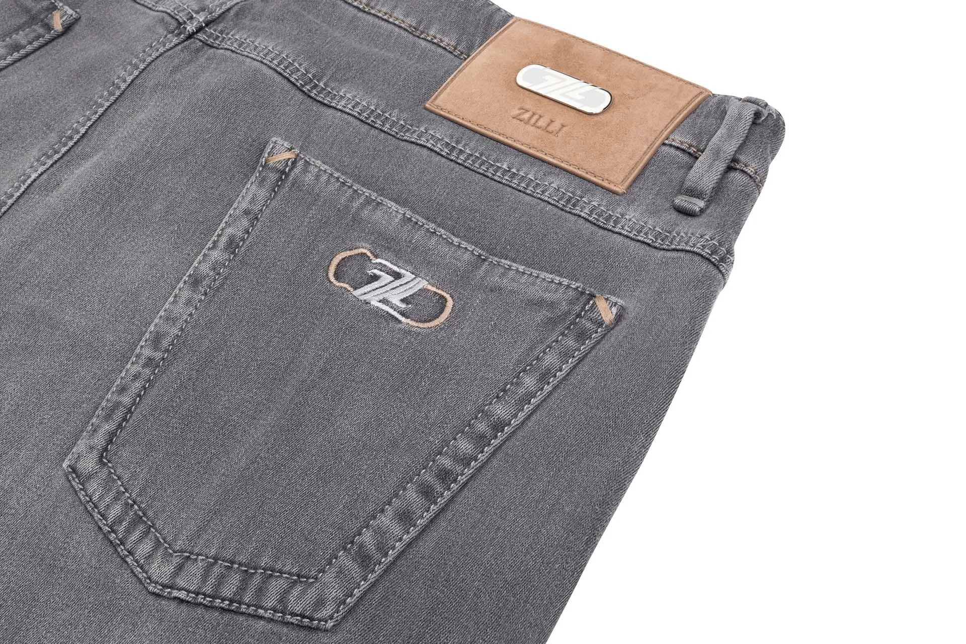 Zilli Slim Fit Jeans with ZILLI Retro Plaque